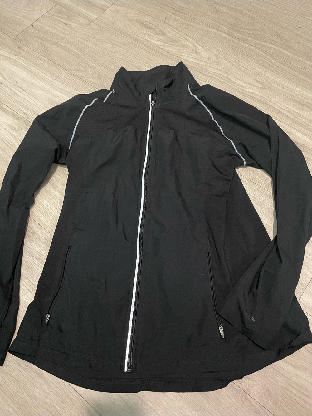 Champion Black Full-Zip Jacket with White Trim